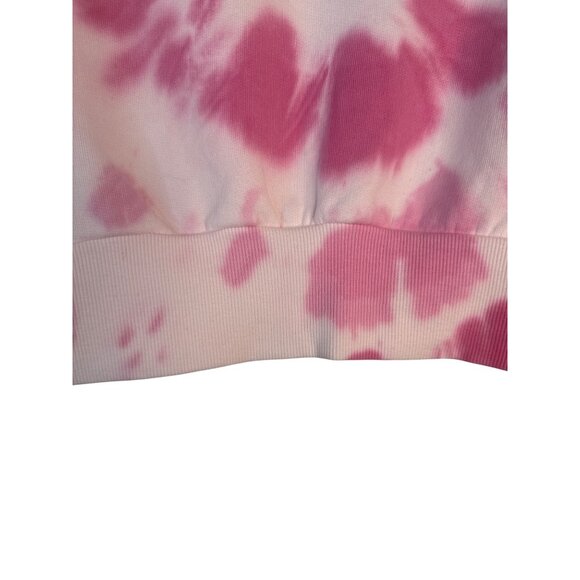 Pam & Gela Medium Tie-Dye Pink & White Cropped Sweatshirt - Picture 10 of 16